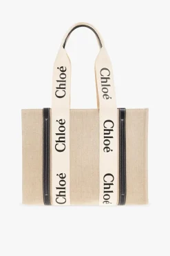 Chloé beige ‘Woody Medium’ shopper bag