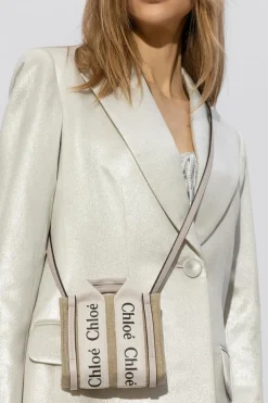 Chloé beige ‘Woody Nano’ shoulder bag