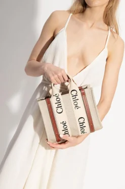 Chloé beige 'Woody' shopper bag