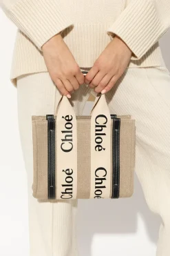 Chloé beige ‘Woody Small’ shopper bag