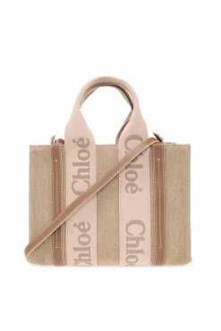 Chloé beige ‘Woody Small’ shopper bag