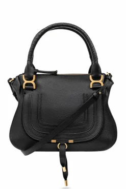 Chloé BLACK ‘Marcie Medium’ leather shoulder bag
