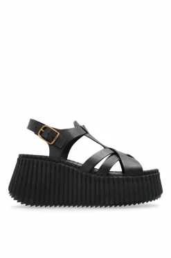 Chloé BLACK "NAMA" wedge sandals
