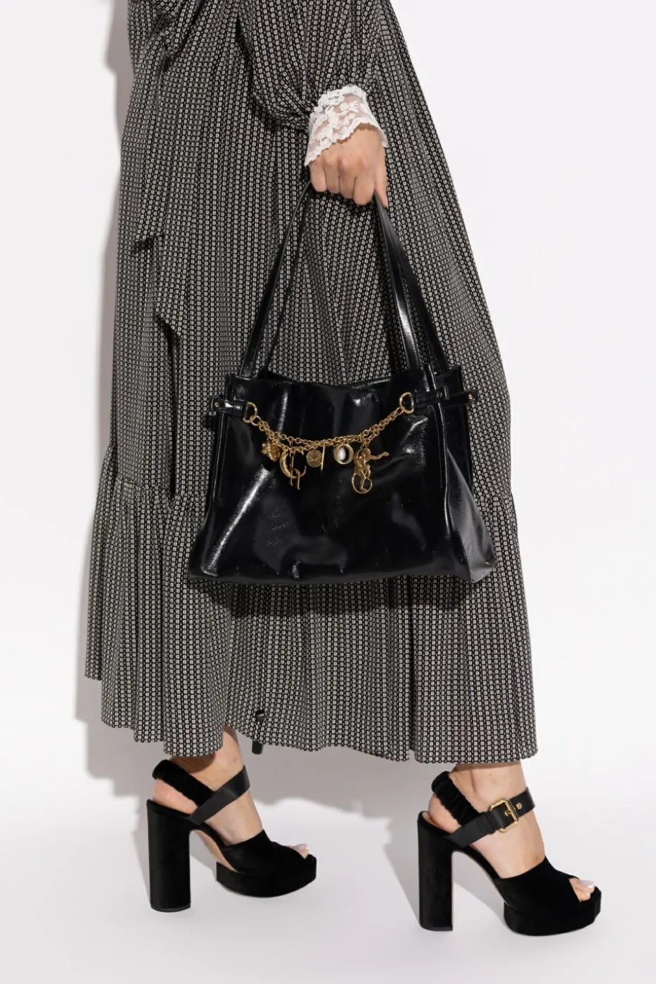 Chloé BLACK Shoulder bag `Charms`