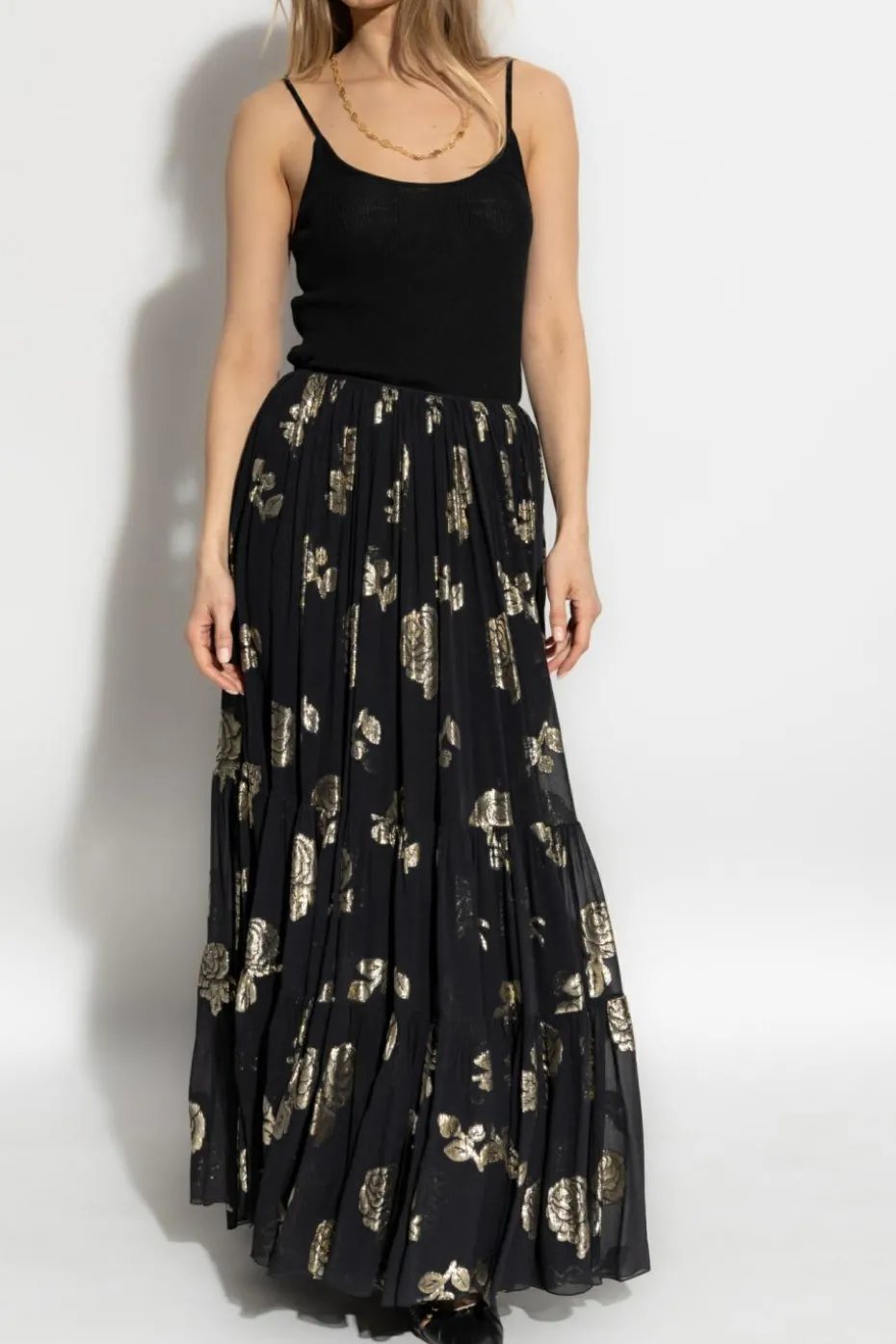 Chloé BLACK Silk skirt