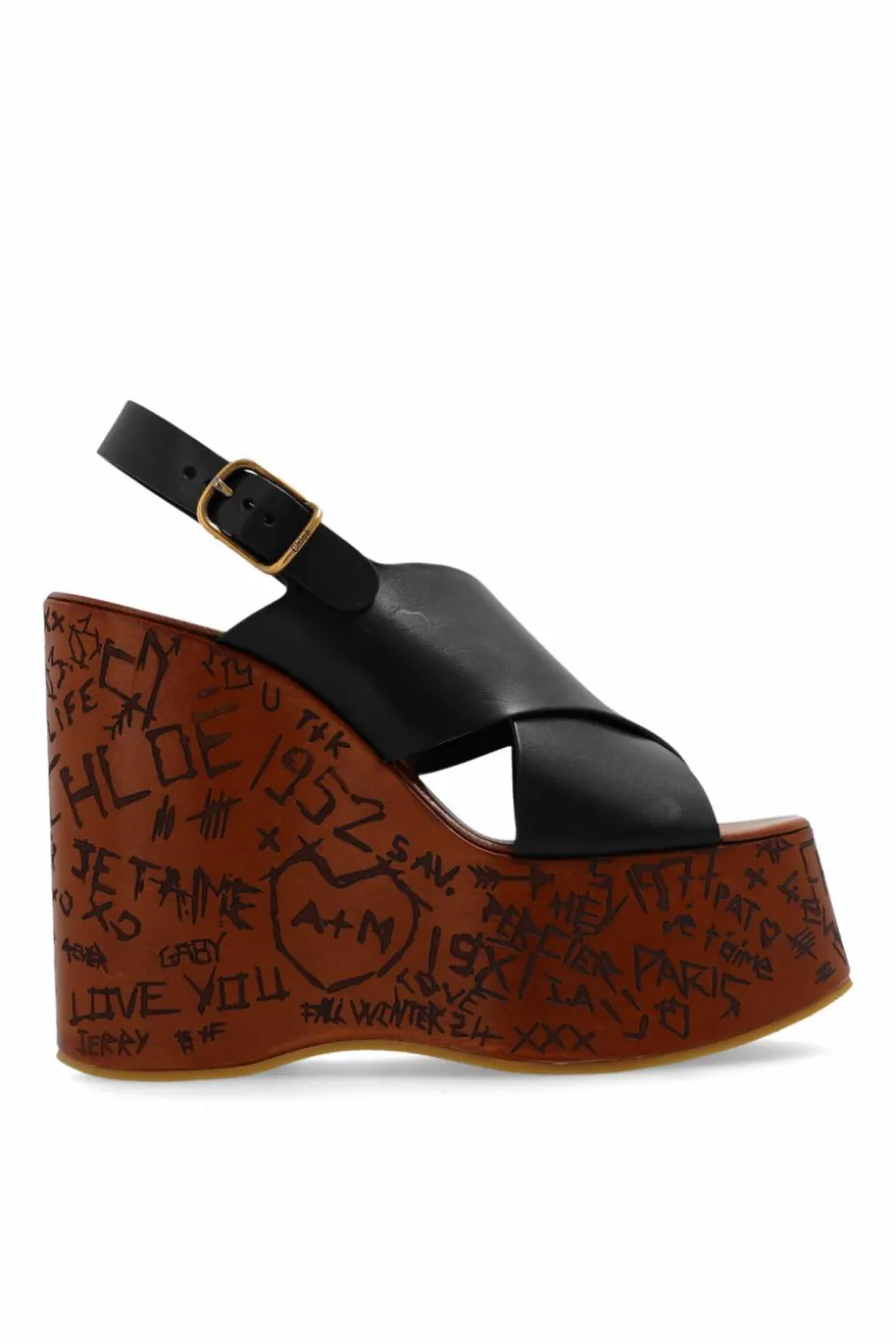 Chloé BLACK Wedge sandals Maxime
