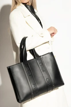 Chloé BLACK ‘Woody Large’ shopper bag