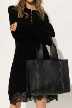 Chloé BLACK ‘Woody Medium’ shopper bag