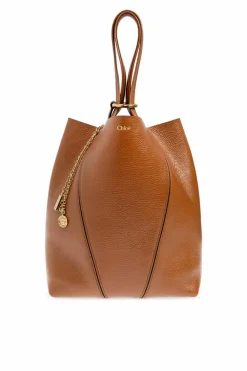 Chloé BROWN Bag Spin Medium type shopper