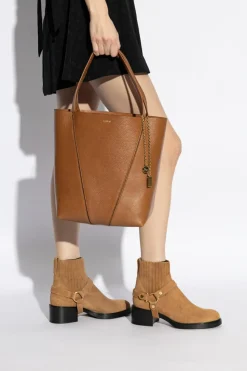 Chloé BROWN Bag Spin Medium type shopper