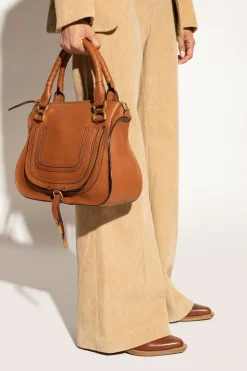 Chloé BROWN ‘Marcie Medium’ leather shoulder bag