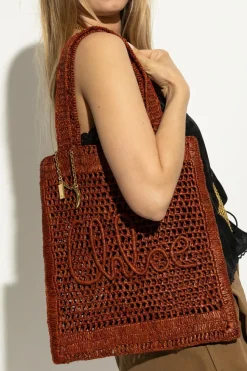 Chloé BROWN Shoulder bag `Summer Banana` shopper type