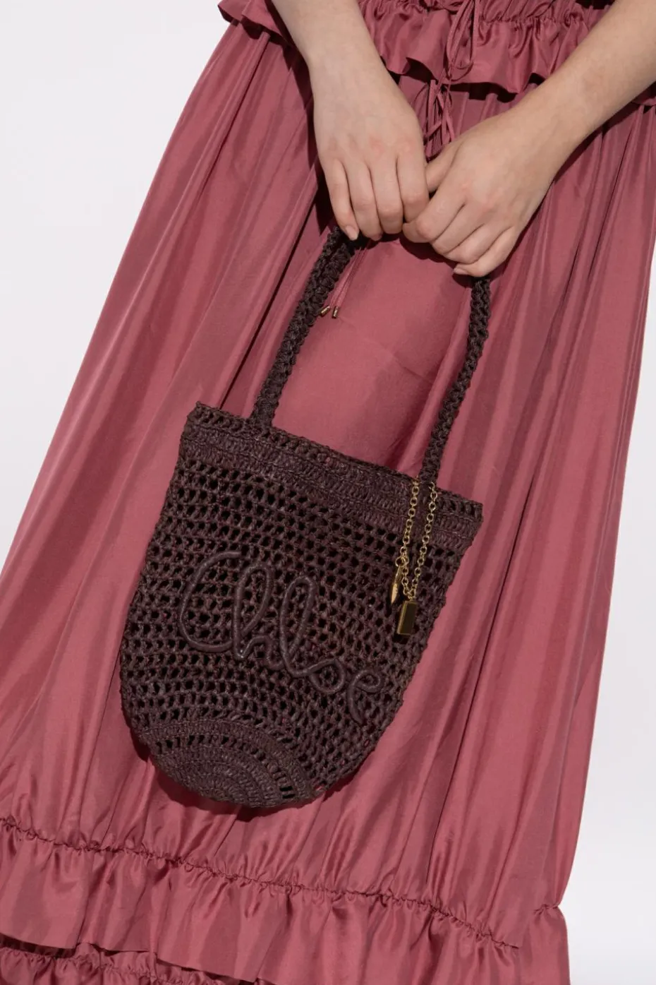 Chloé BROWN "Summer Banana Small" bag