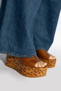 Chloé BROWN Wedge sandals Maxime