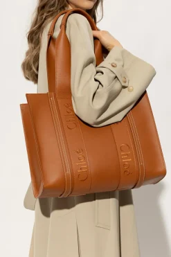 Chloé BROWN ‘Woody Medium’ shopper bag
