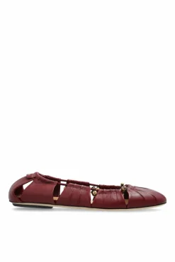 Chloé BURGUNDY Ballet Flats Luna
