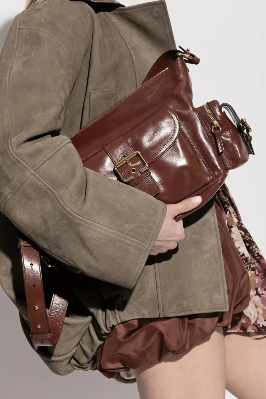 Chloé BURGUNDY Handbag Camera Medium