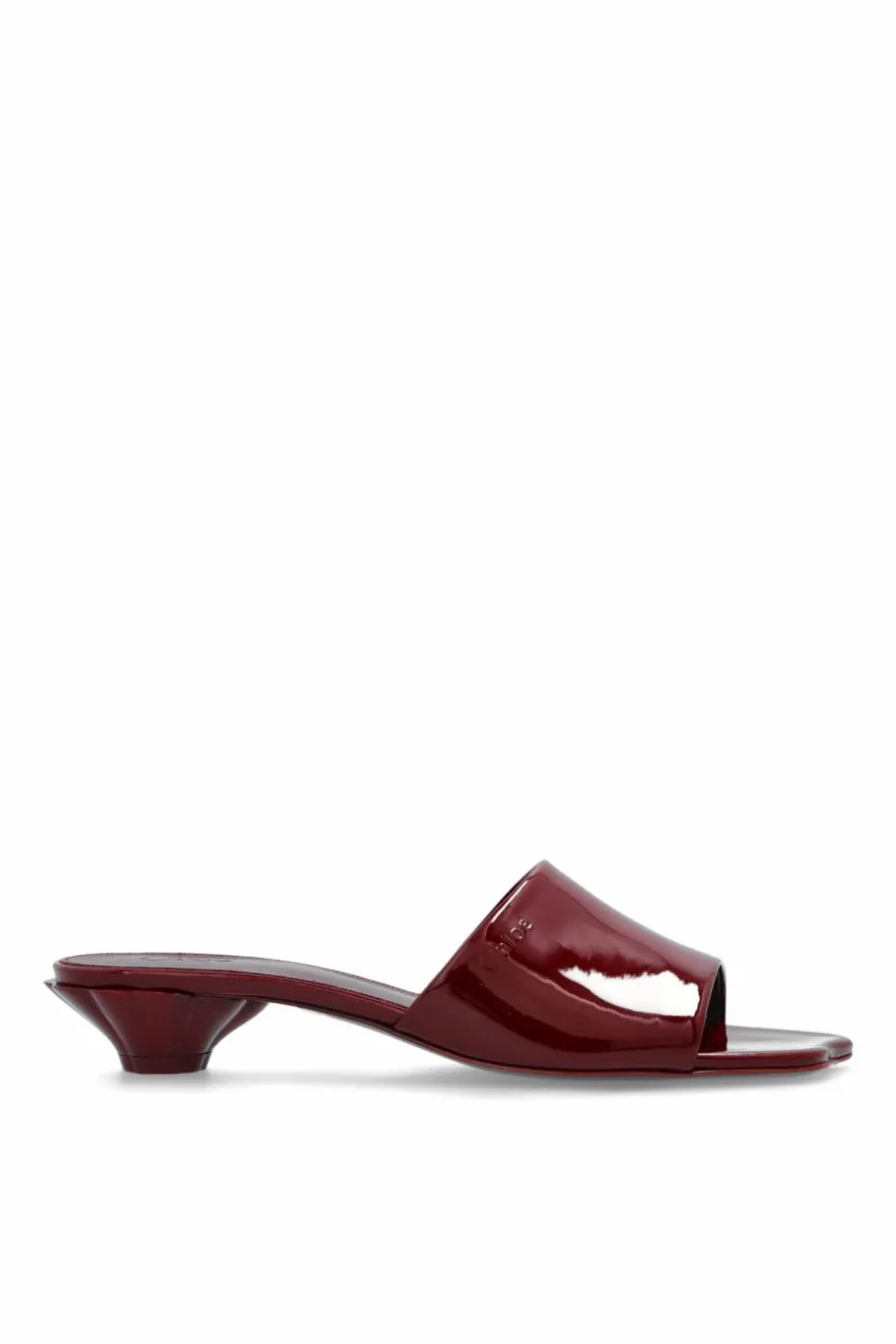 Chloé BURGUNDY Leather sandals
