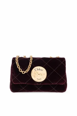 Chloé BURGUNDY Shoulder bag "Chloé Heritage Small"