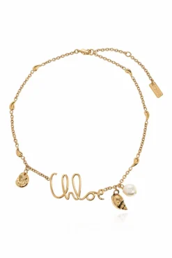 Chloé GOLD Choker with logo