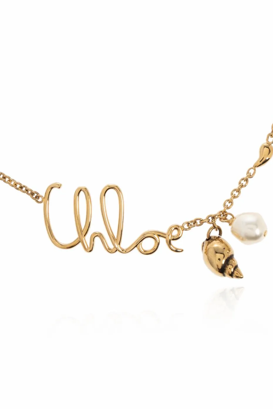 Chloé GOLD Choker with logo