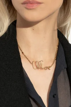 Chloé GOLD Necklace with logo