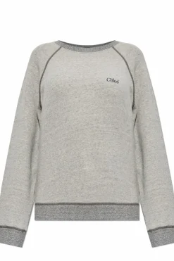 Chloé GREY Sweatshirt with embroidered logo