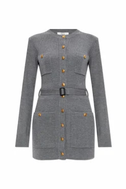 Chloé GREY Wool dress with waist belt