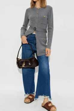 Chloé GREY Wool dress with waist belt