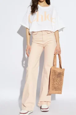 Chloé PINK Jeans with flared legs