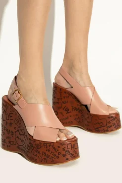 Chloé PINK "Wedge Sandals 'Maxime'"