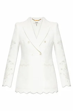 Chloé WHITE Double-breasted blazer