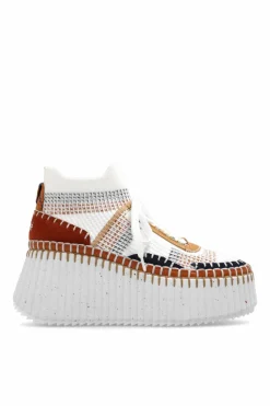 Chloé WHITE ‘Nama’ wedge sneakers