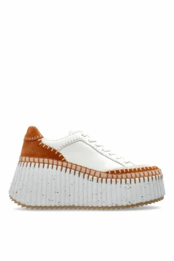 Chloé WHITE Sports shoes `Noma` on a wedge heel