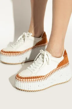 Chloé WHITE Sports shoes `Noma` on a wedge heel