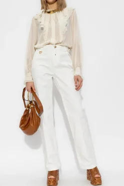 Chloé WHITE Straight-leg pants