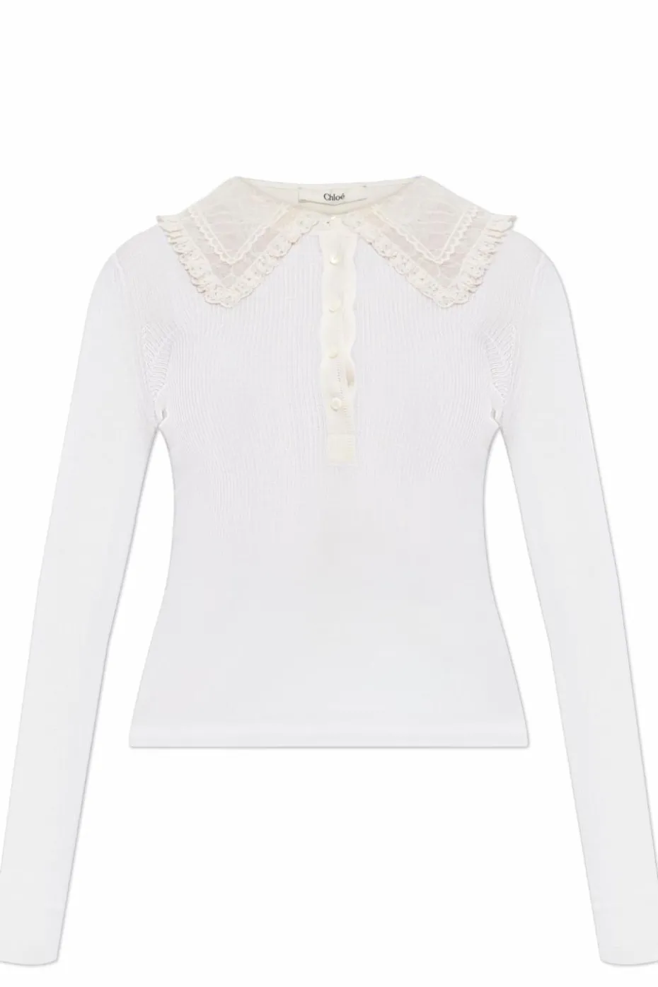 Chloé WHITE Top with lace collar