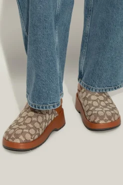 Coach beige "Sclpt" shoes on platform