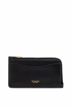 Coach BLACK Leather Card Case