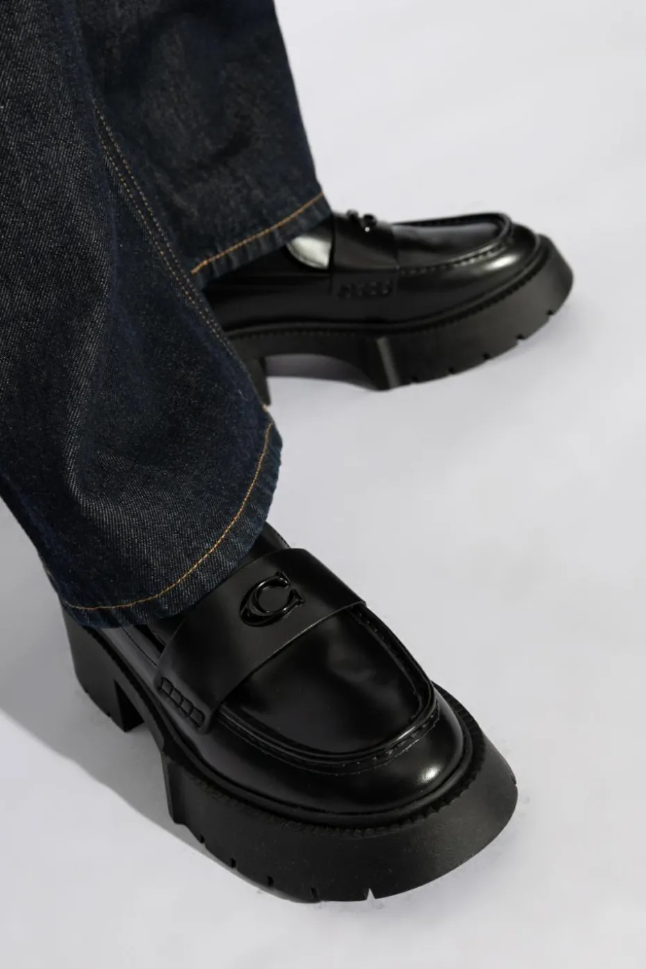 Coach BLACK Leather shoes Leach