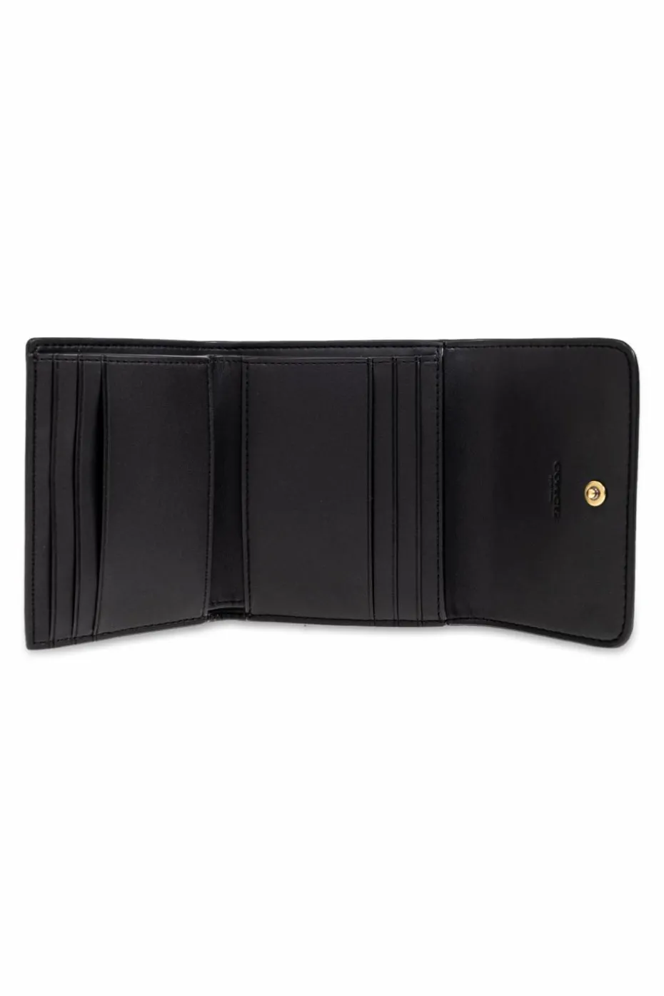 Coach BLACK Leather wallet with logo