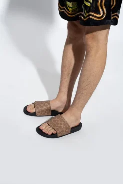 Coach BROWN Rubber slides