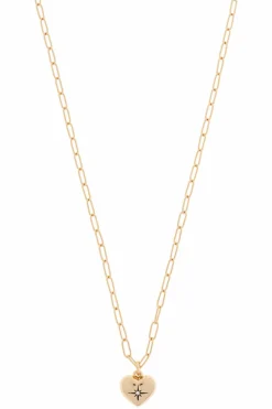 Coach GOLD Necklace with a heart-shaped pendant