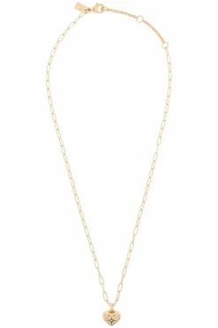 Coach GOLD Necklace with a heart-shaped pendant