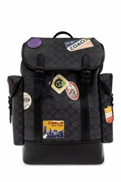 Coach GREY Backpack with colorful patches