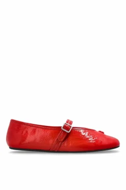 Coach RED Ballet flats with a logo-shaped appliqué.