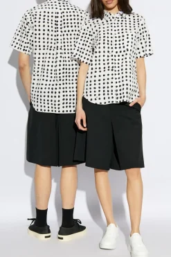 Comme des Garçons Black WHITE Shirt with dot pattern