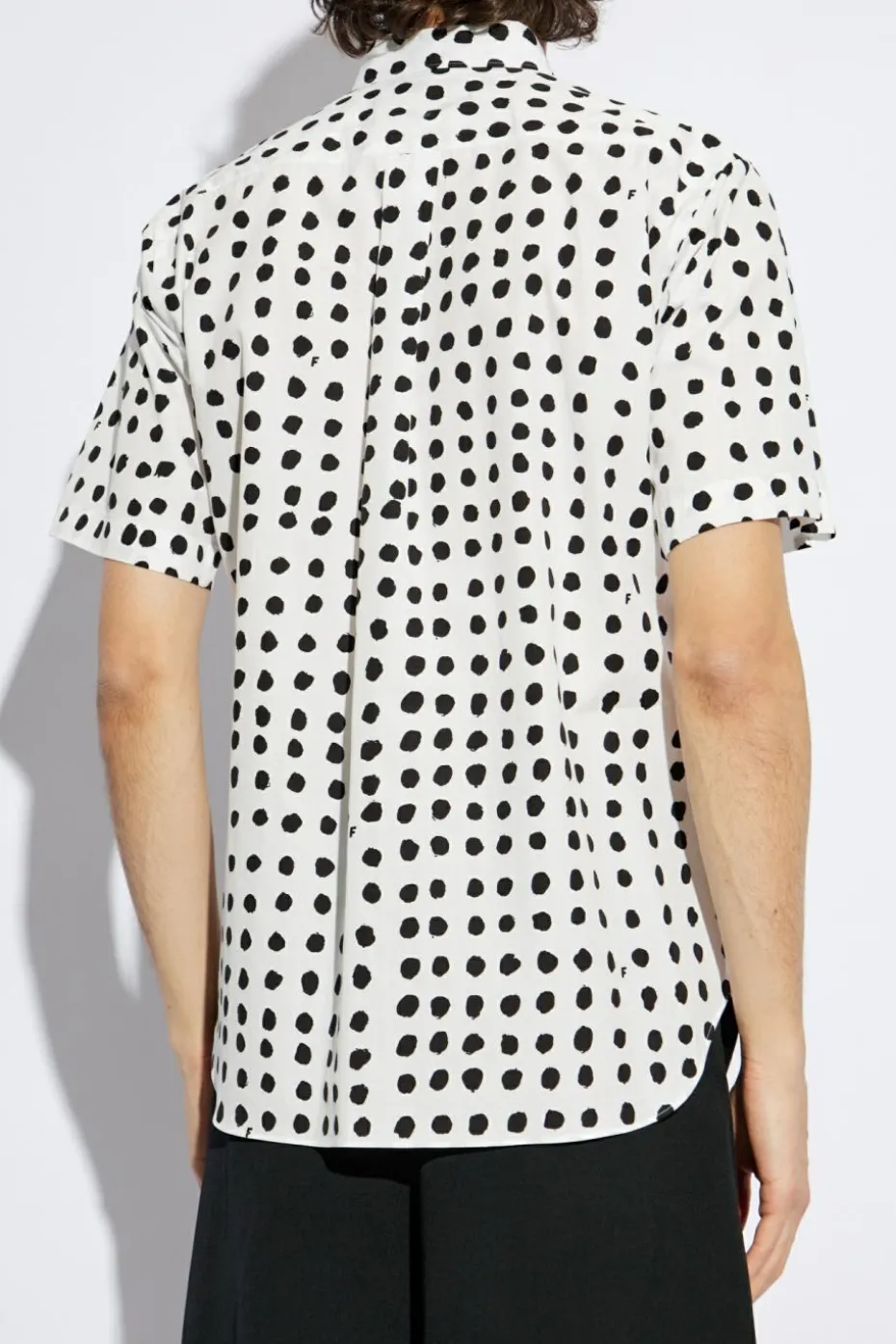 Comme des Garçons Black WHITE Shirt with dot pattern