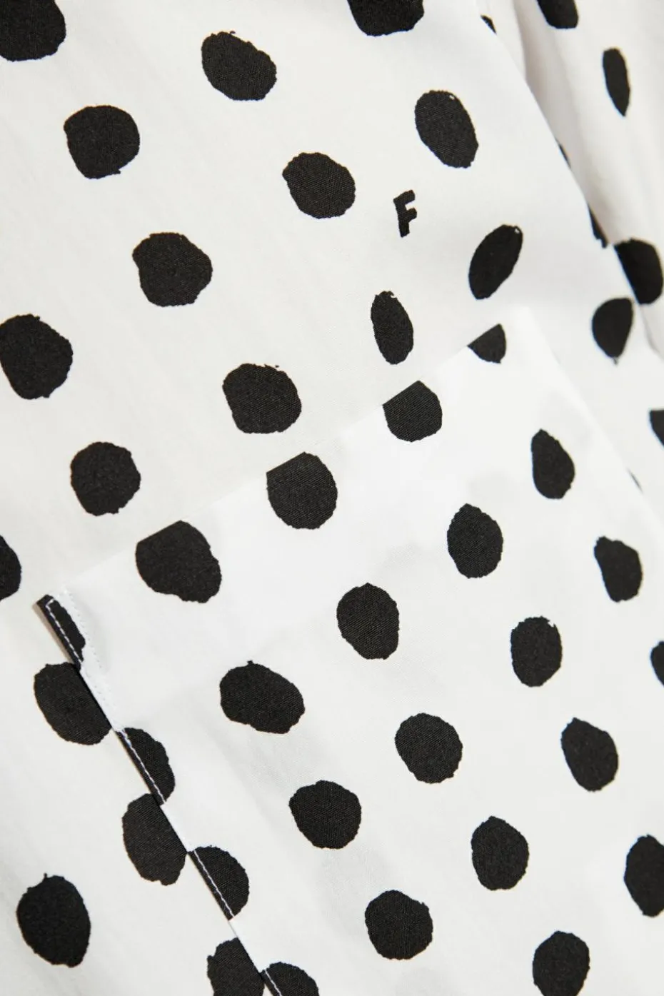Comme des Garçons Black WHITE Shirt with dot pattern