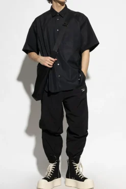 Comme des Garçons Homme Plus BLACK Pants with logo